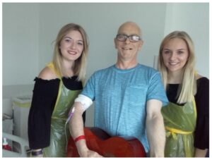 Chemo Session with Support from my Nieces, Shannon & Lucy